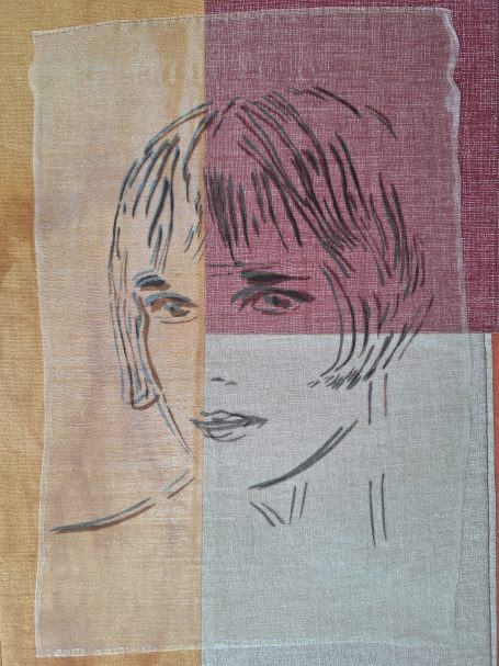 Organza-Montage Louise Brooks