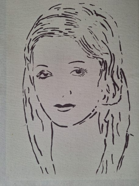 Schablonendruck Bette Davis