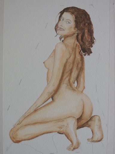 Leda Aquarell